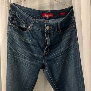 Seven7 Women's Boot Cut Jeans - Dark Blue